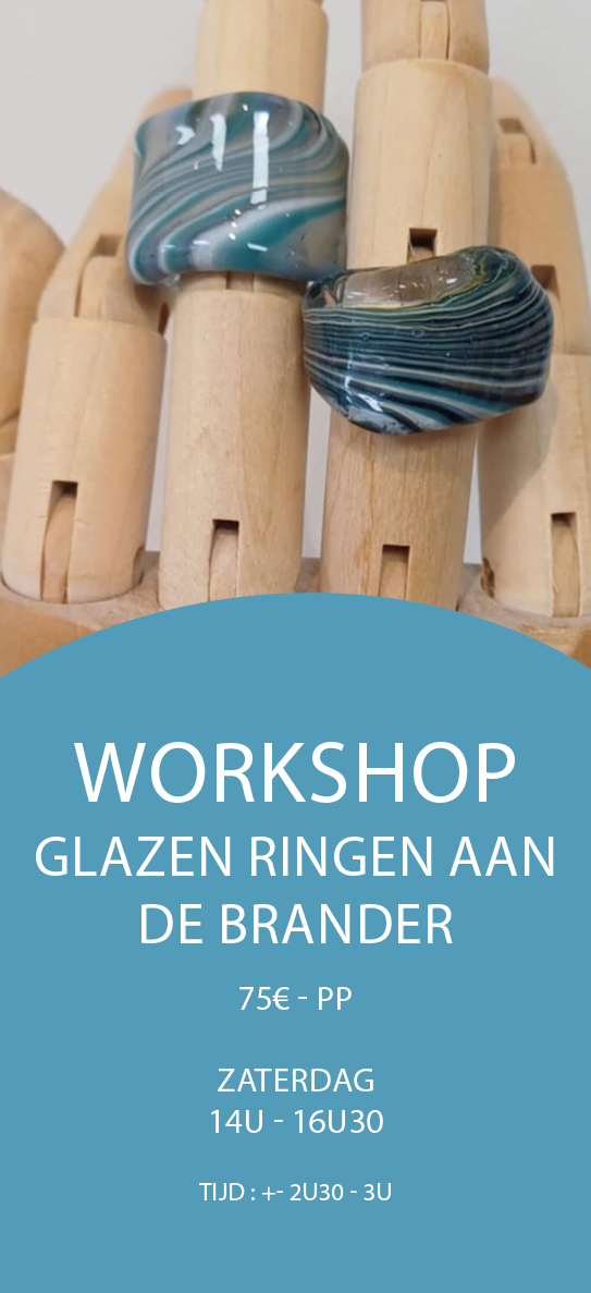 workshop glazen ringen aan de brander